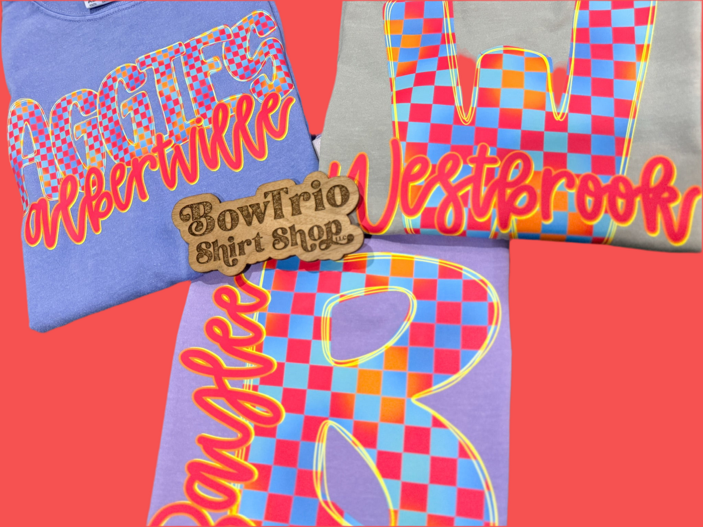 Custom Neon Checkered T-Shirt