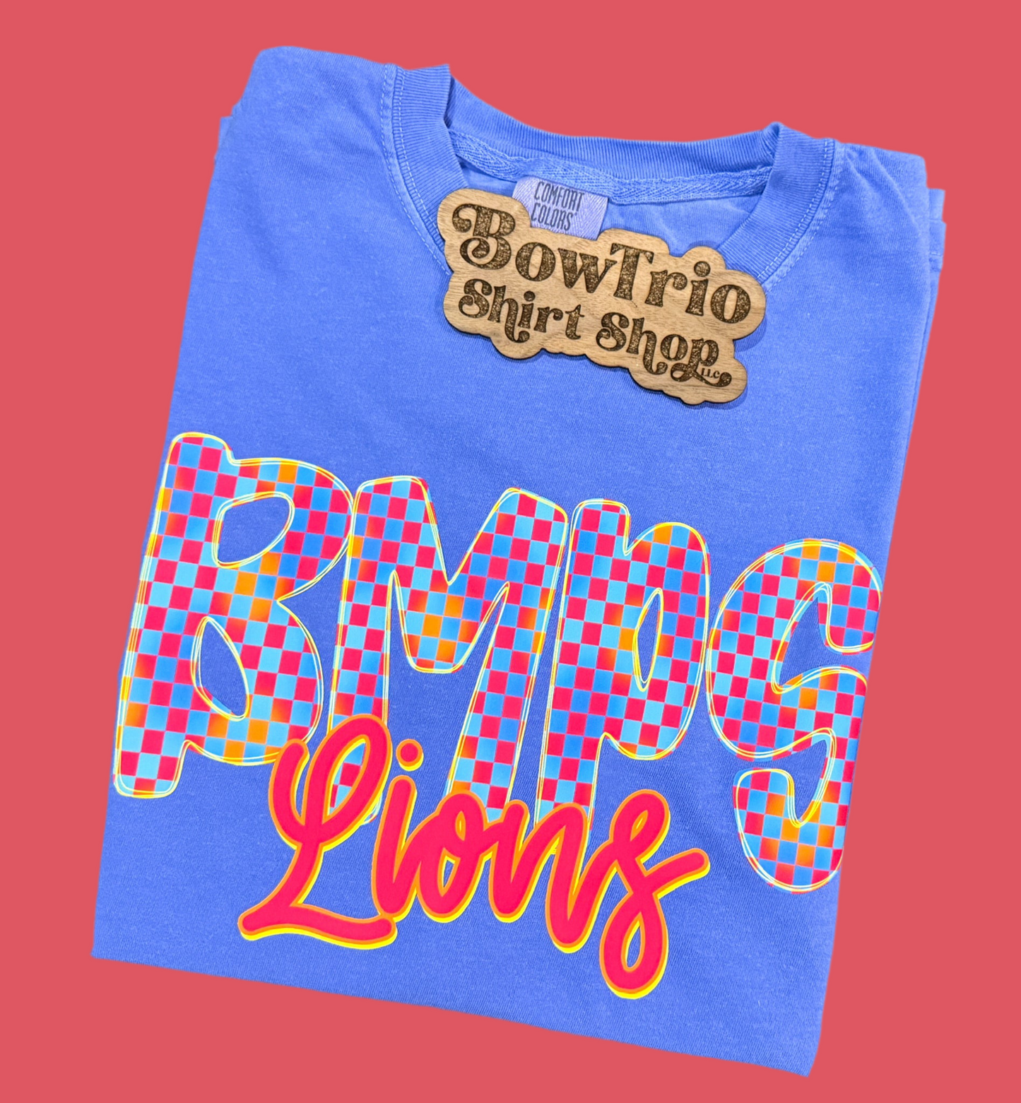 Custom Neon Checkered T-Shirt