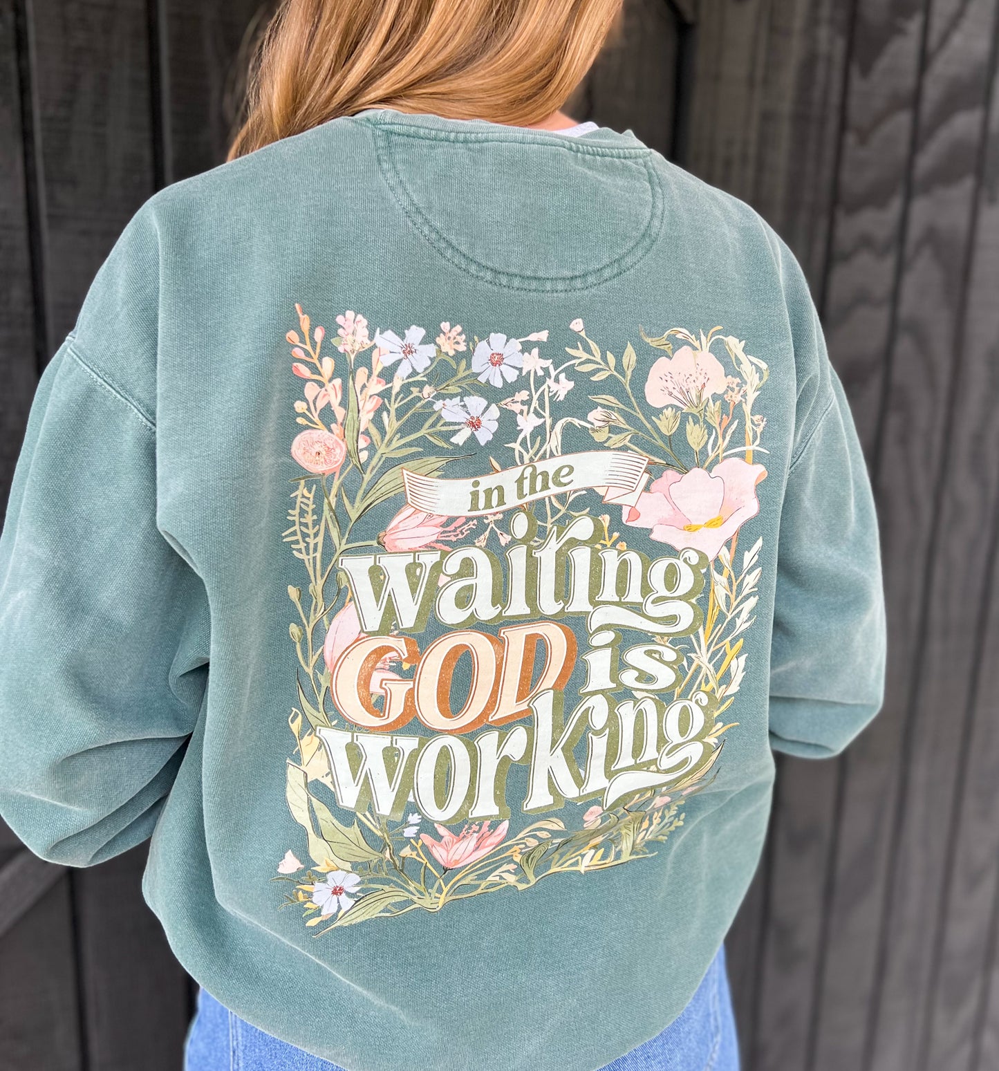 God is Working Crewneck