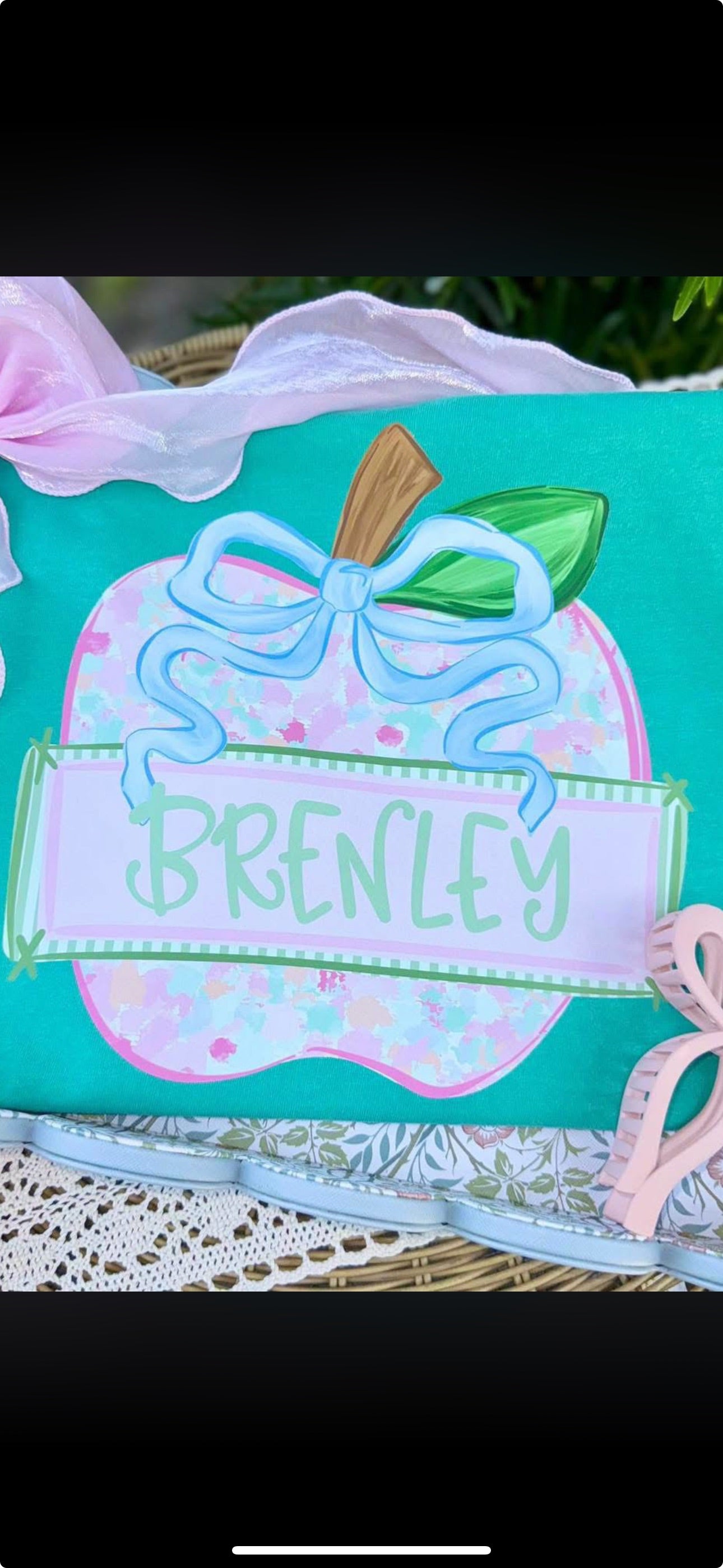 Personalized Pastel Apple