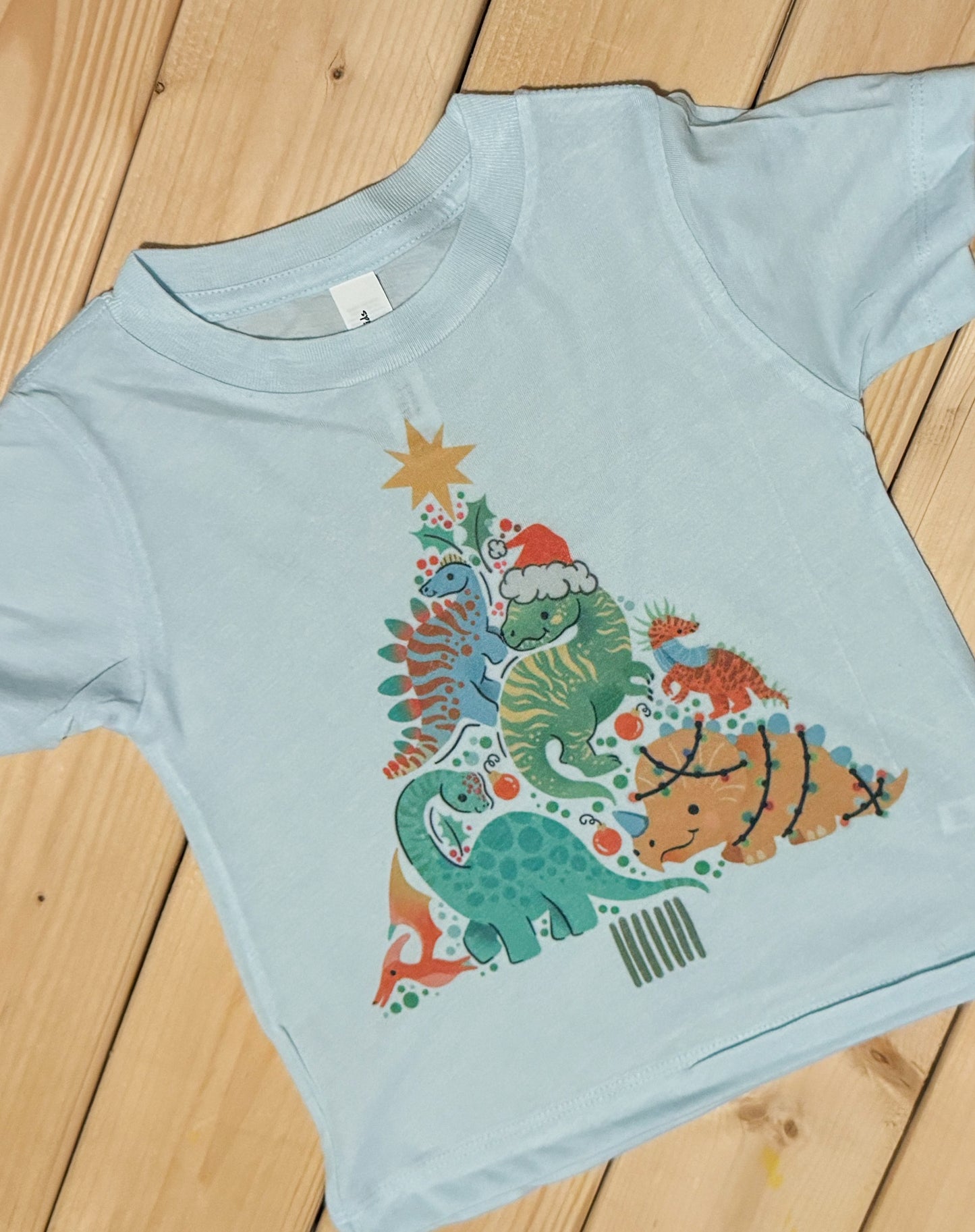 Dino Christmas Short Sleeve T-Shirt