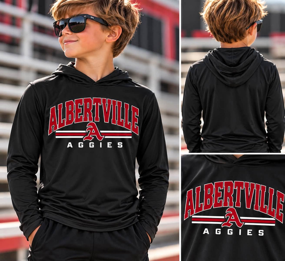 Albertville Hooded Performance Long Sleeve Tee