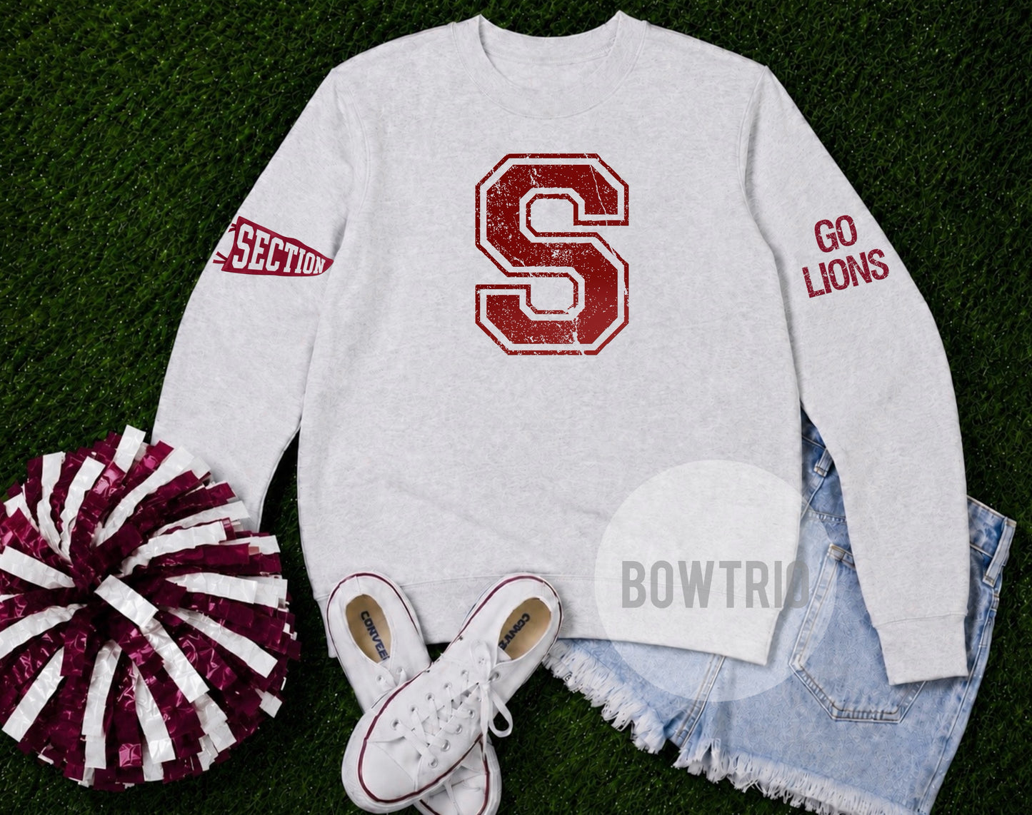 Section Distressed Varsity Sweatshirt