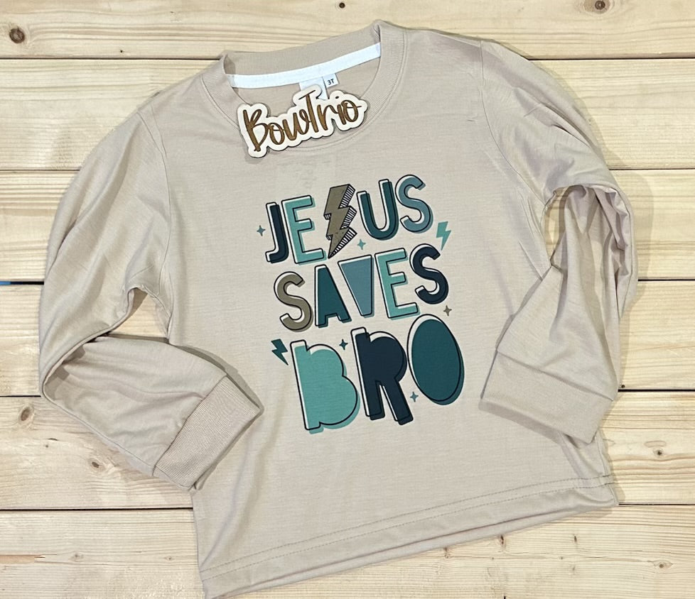 Jesus Saves Bro Long Sleeve