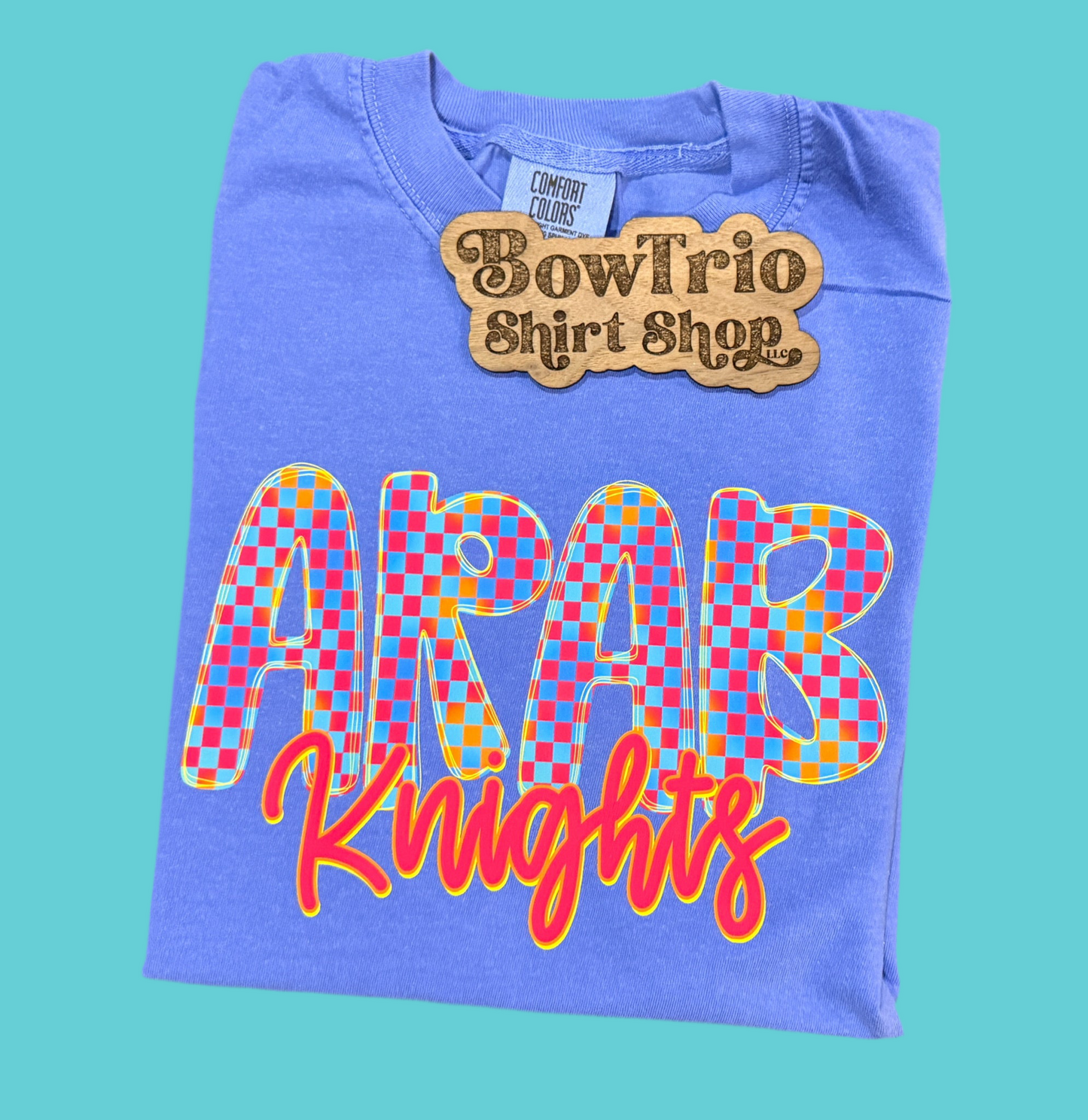 Custom Neon Checkered T-Shirt