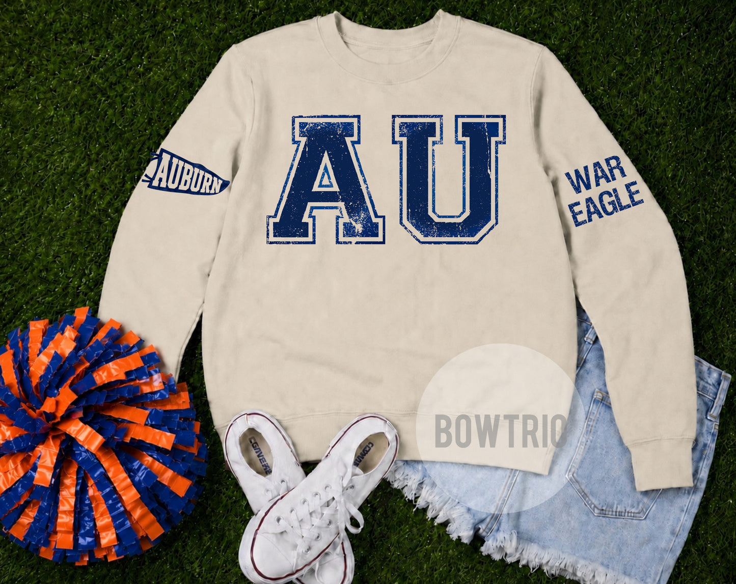 Auburn Distressed Varsity Sweatshirt