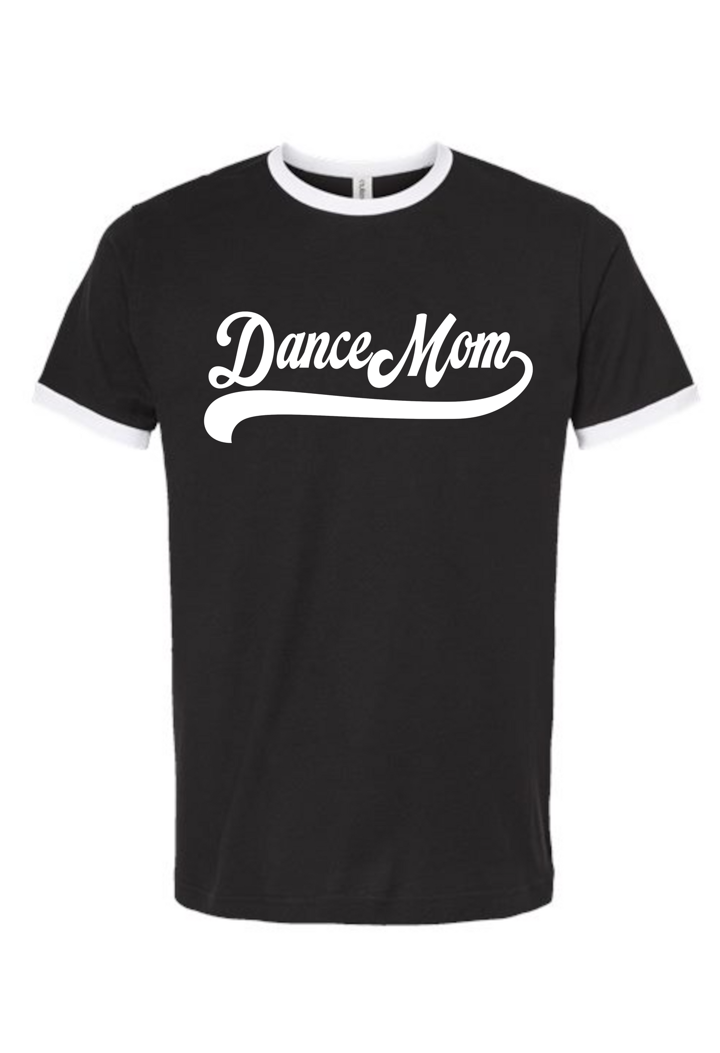 Black Ringer Tee- Dance Mom