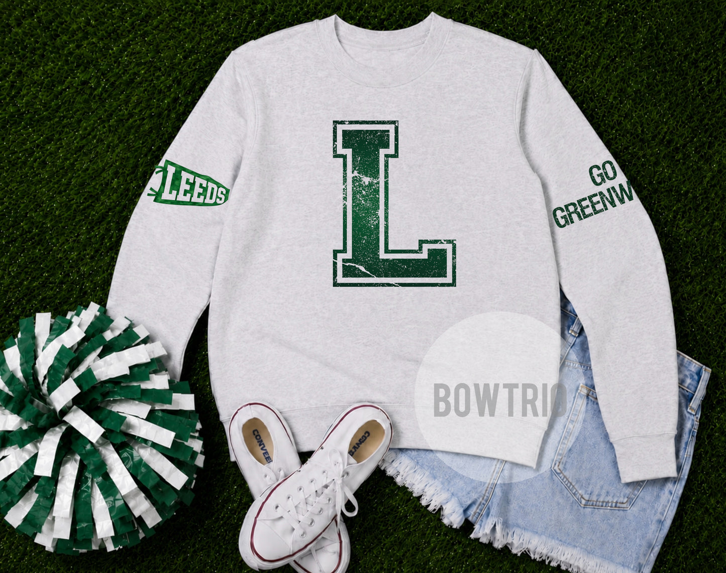 Leeds Distressed Varsity Sweatshirt