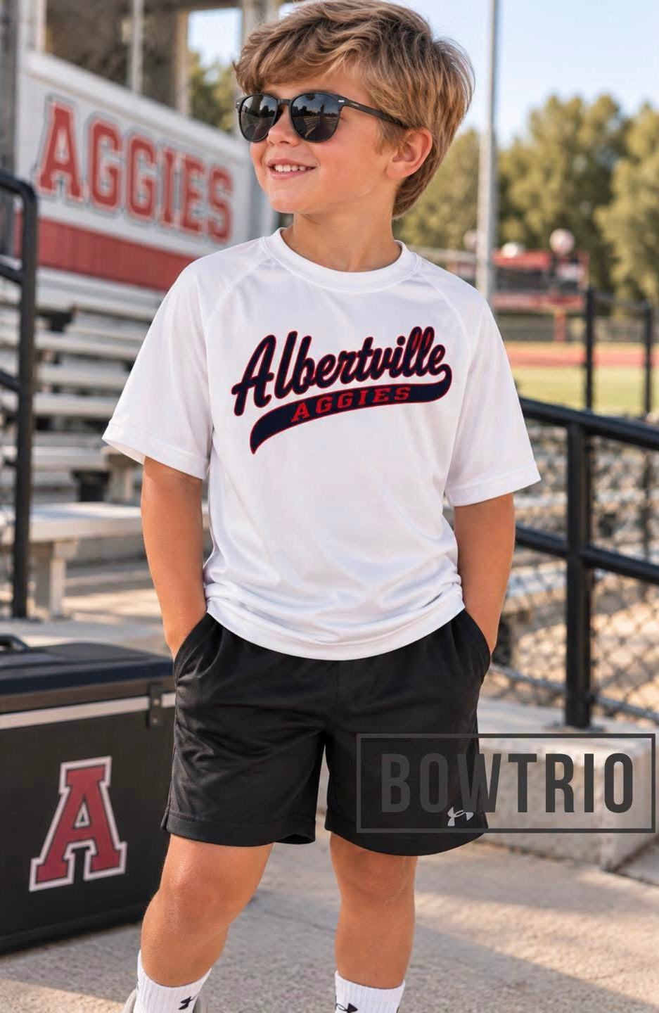 Albertville Aggies Swoosh DriFit Tee