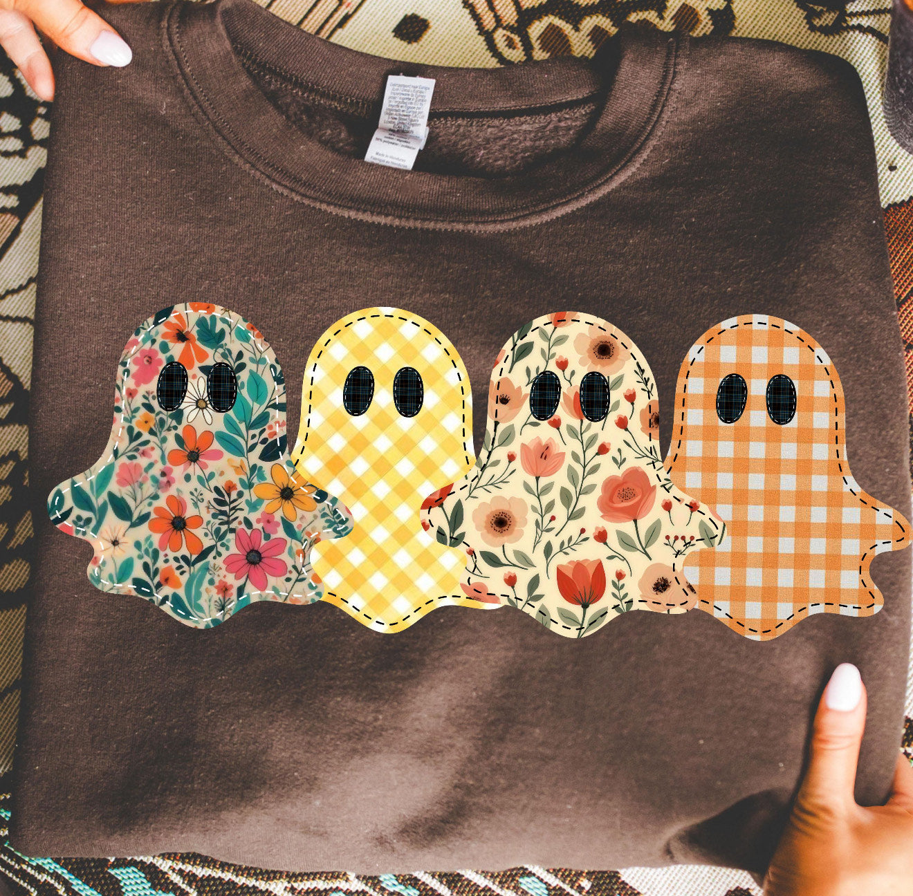 Faux Patchwork Ghost