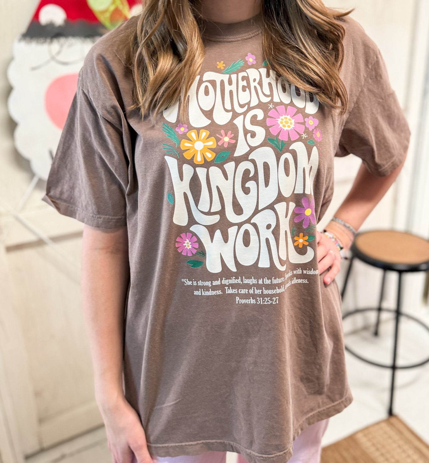 Motherhood is Kingdom Work Short Sleeve T-Shirt