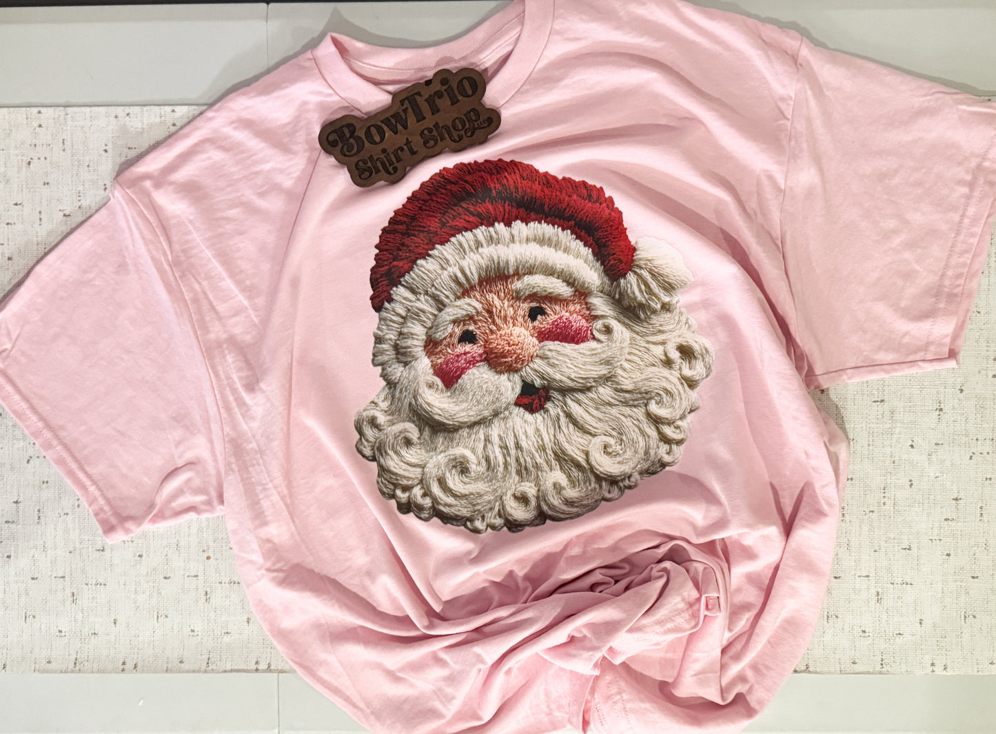 Faux Yarn Santa Tee
