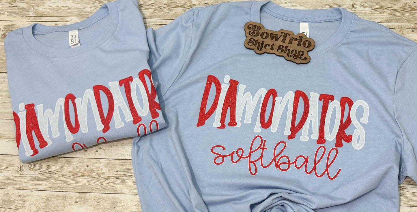Diamondators Faux Glitter Tshirt