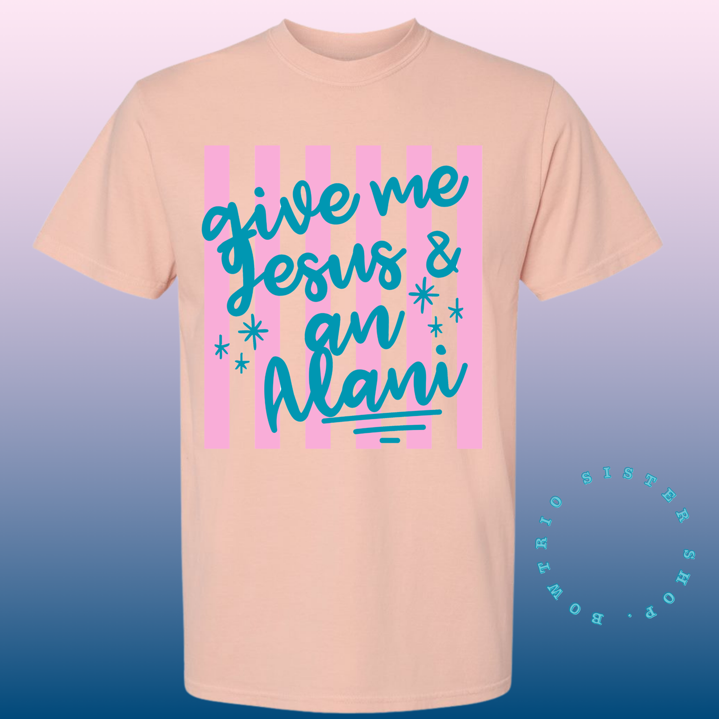 Striped Life Motto Tee