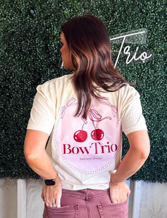 Cherry on Top BowTrio Pocket Tee