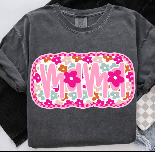 Custom Floral/Checkered T-Shirt