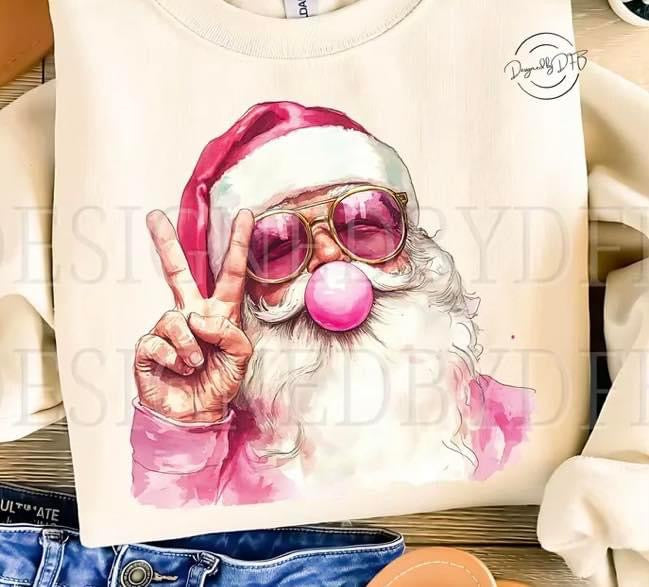 Bubblegum Santa Sweatshirt