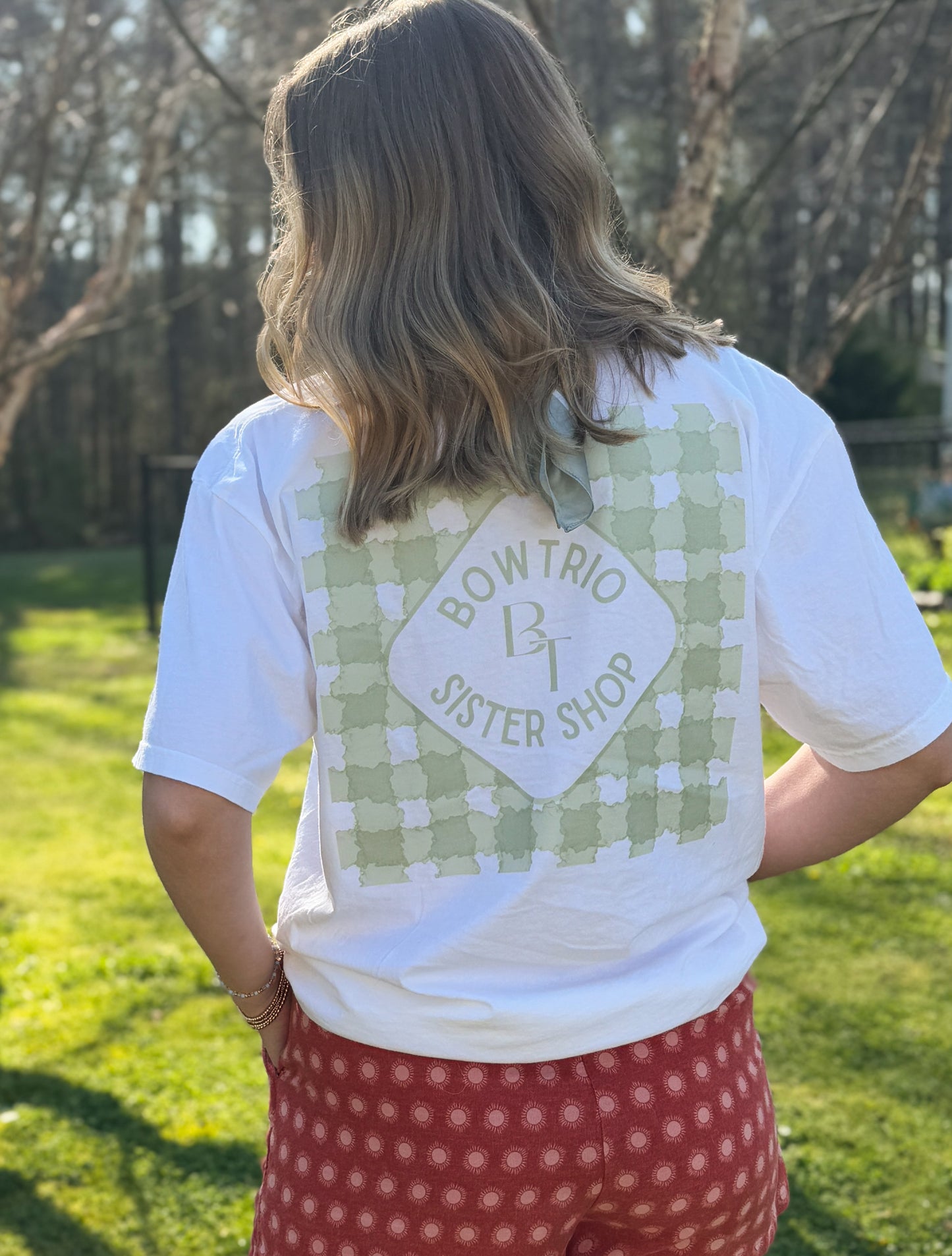 Green Check BT Logo Pocket Tee
