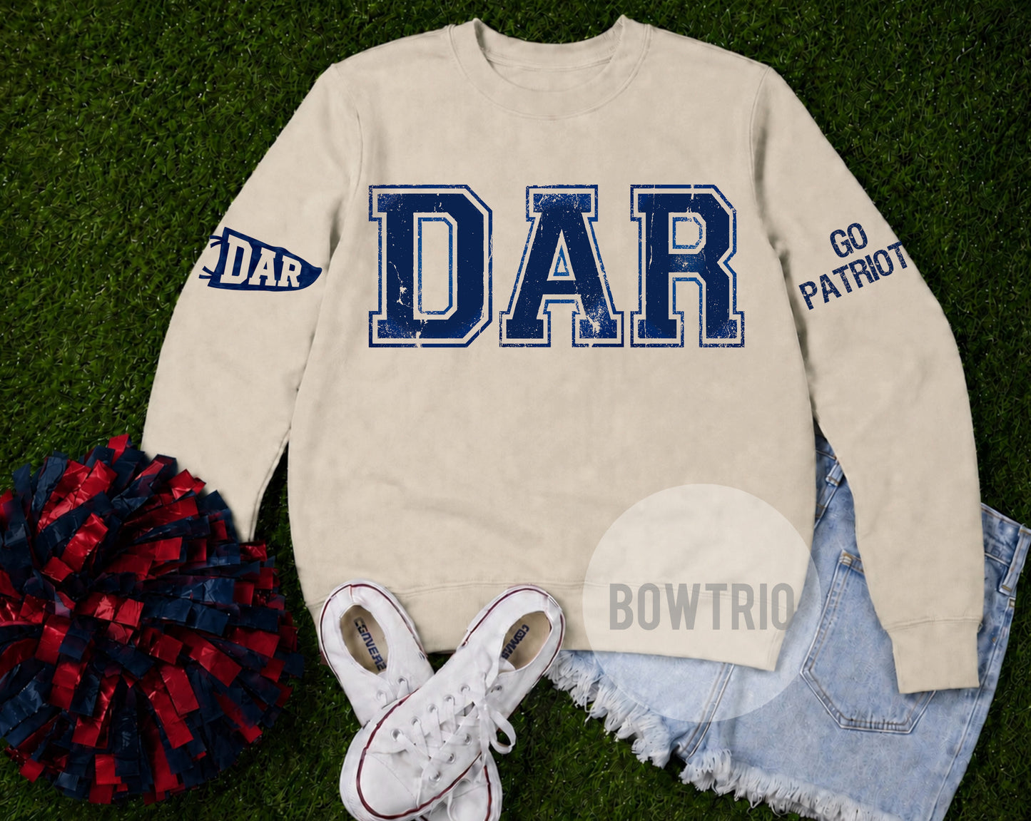 DAR Distressed Varsity Sweatshirt
