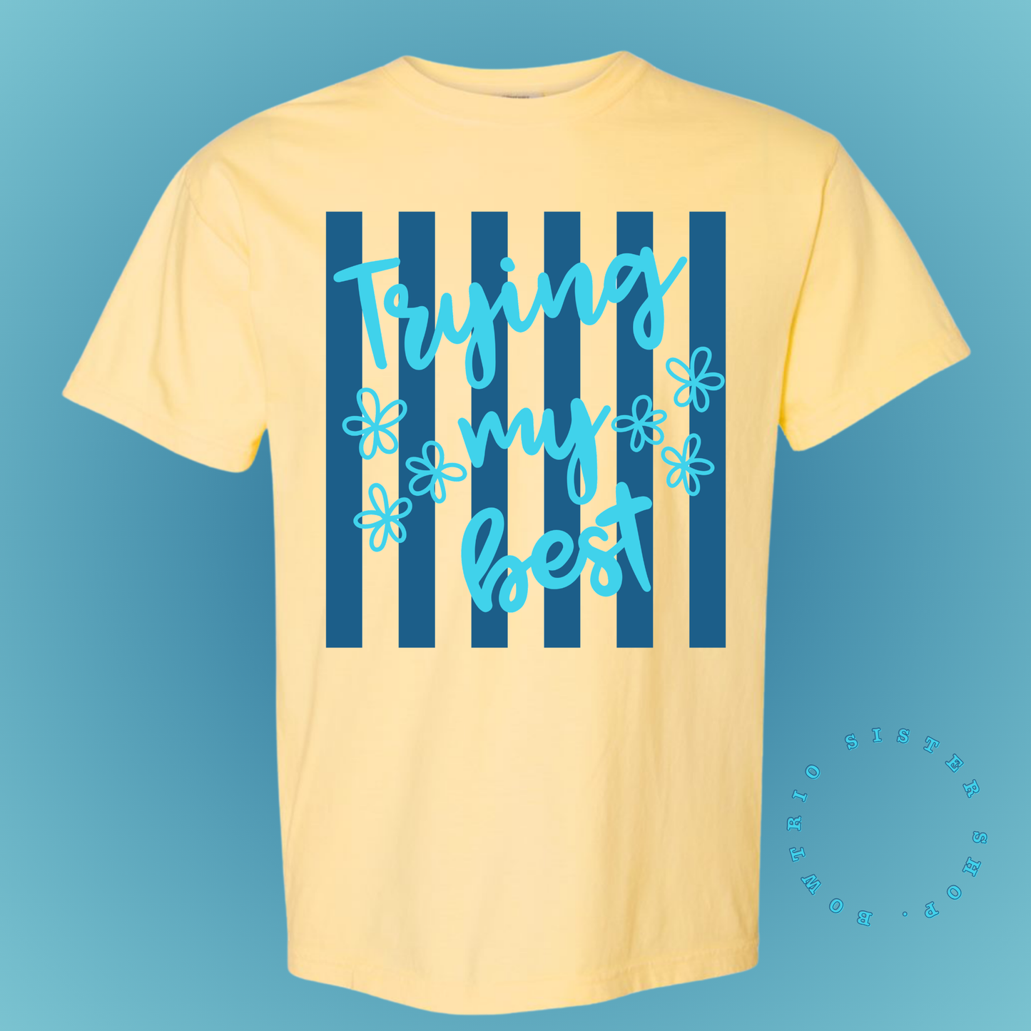 Striped Life Motto Tee