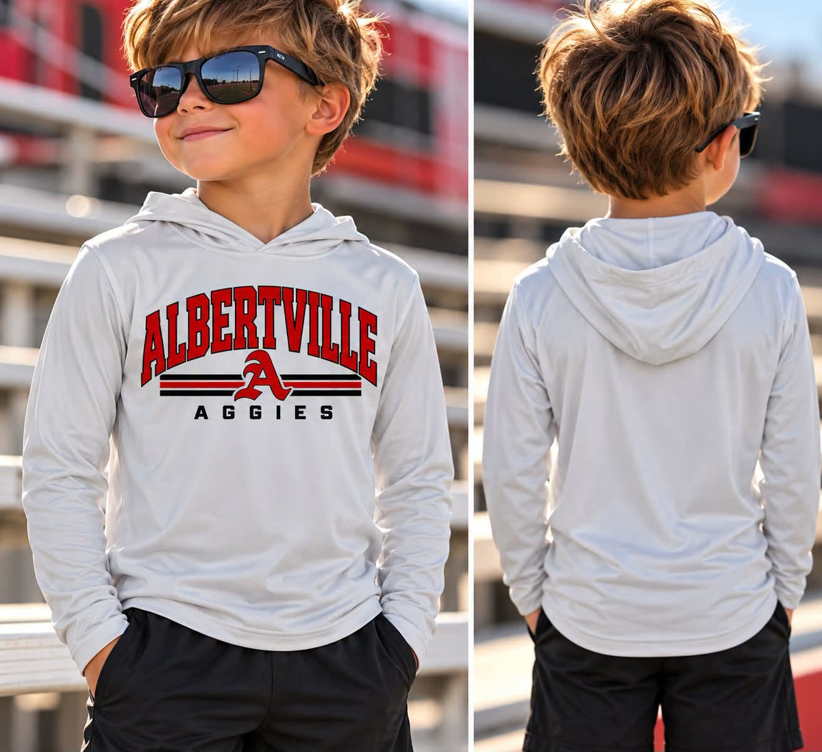 Albertville Hooded Performance Long Sleeve Tee