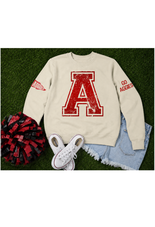 Albertville Distressed Varsity Sweatshirt