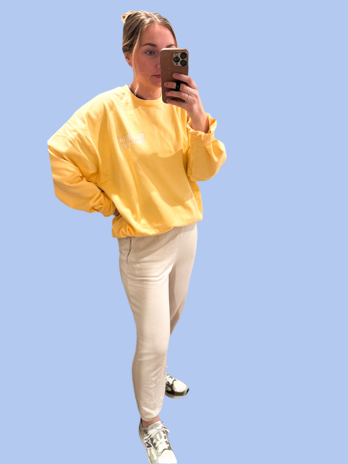 BowTrio Pocket Logo Affirmation Crewneck