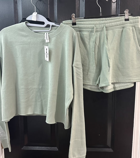Cropped Shorts Set