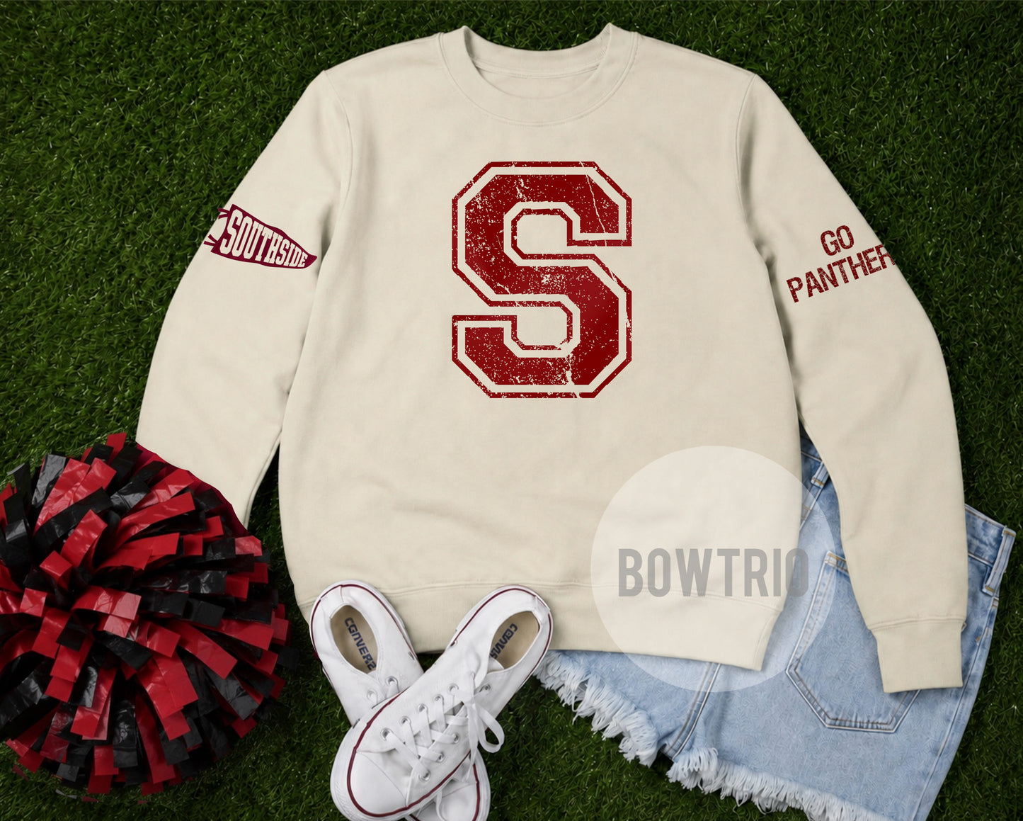 Southside Distressed Varsity Sweatshirt