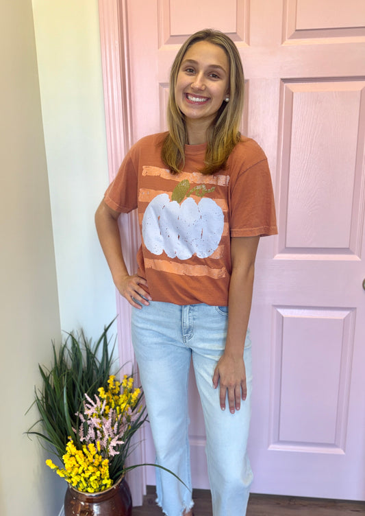 Pumpkin Stripe Tee