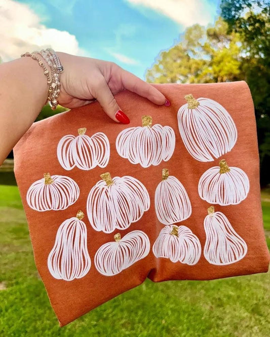 Pumpkin Collage with Glitter Stem