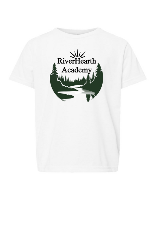 RiverHearth Academy Toddler Shirt (Black/Green Logo)